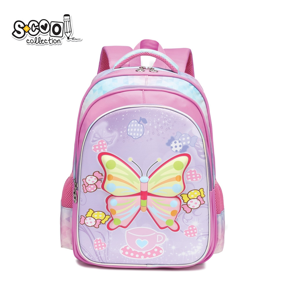 Ghiozdan 3D BUTTERFLY, 2 compartimente, bretele reglabile, 41x31x24 cm - imagine 4